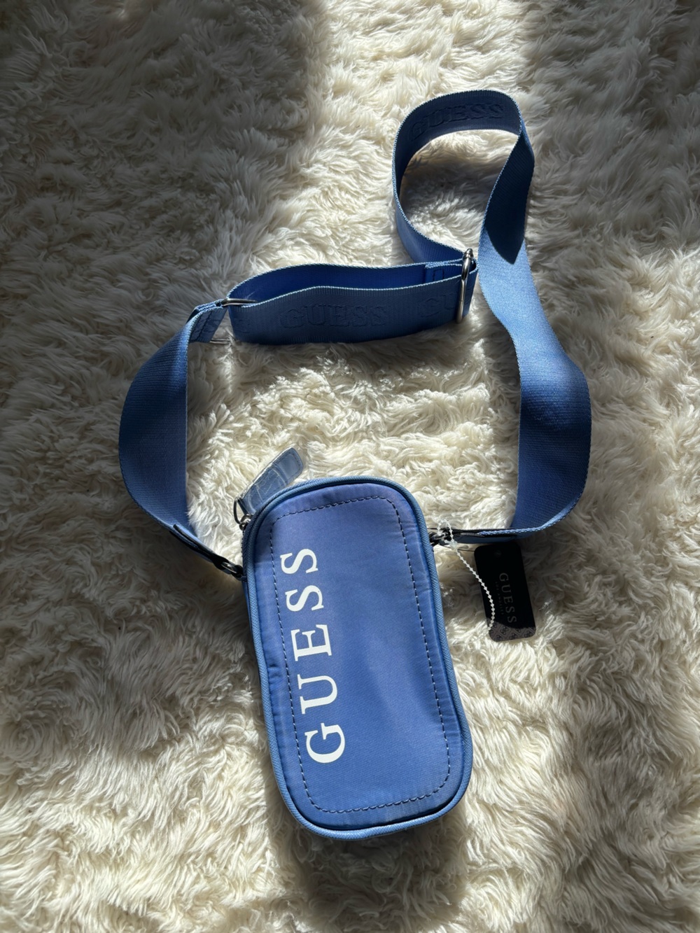 GUESS Blue Periwinkle Logo Crossbody Bag